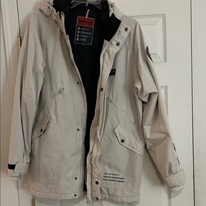 Men's/ Women’s Beige Hooded Jacket